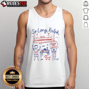 Alt Text: Cute So Long Ralph Buffalo Bills Art Tank Top featuring a playful design for fans of the Buffalo Bills NFL team.