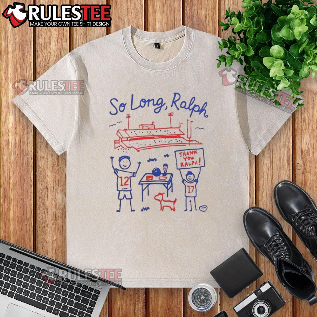Cute So Long Ralph Buffalo Bills art washed t-shirt featuring vibrant design and soft fabric, perfect for fans.