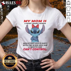 Cute Stitch ladies tee featuring a cranky woman with fire in her soul, loved by many and hated by few.