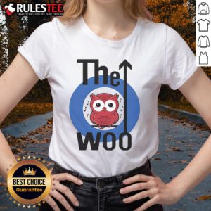 Cute The Woo Owl logo on a ladies tee, featuring a whimsical design perfect for owl lovers and casual wear.