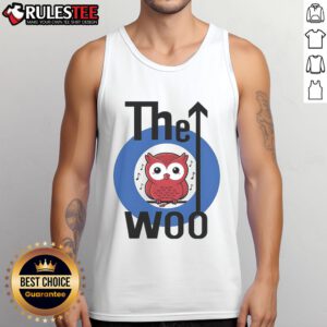 Cute The Woo Owl logo tank top featuring a playful owl design, perfect for casual and trendy outfits.