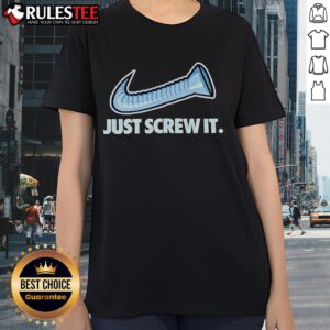 Funny DJ Screw Just Screw It Ladies Tee featuring a vibrant graphic design, perfect for music lovers and casual wear.