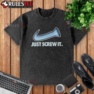Funny DJ Screw Just Screw It washed t-shirt featuring a playful design and vibrant colors for music lovers.