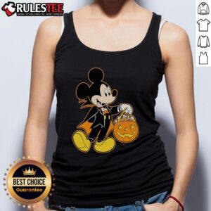 Good Mickey Mouse Halloween Dracula pumpkin candy glow tank top perfect for spooky celebrations and festive fun.