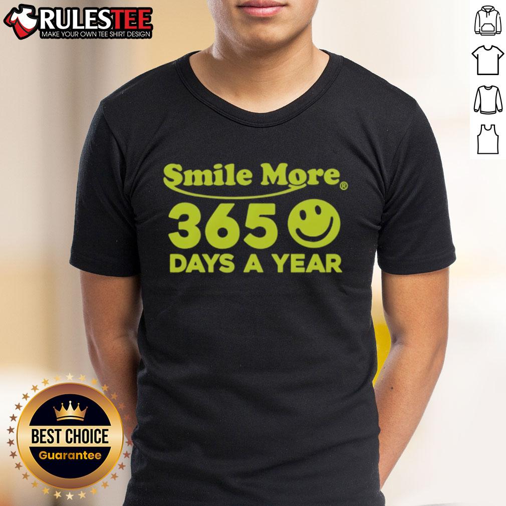 Good Roman Atwood Smile More 365 Days A Year T-Shirt featuring a cheerful design promoting positivity and happiness.
