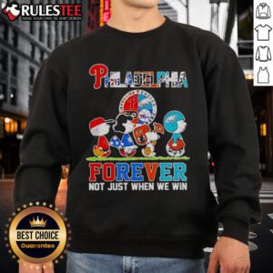 Alt Text: Good The Peanuts Philadelphia Sport Teams Logo Forever sweatshirt showcasing team spirit, perfect for fans.