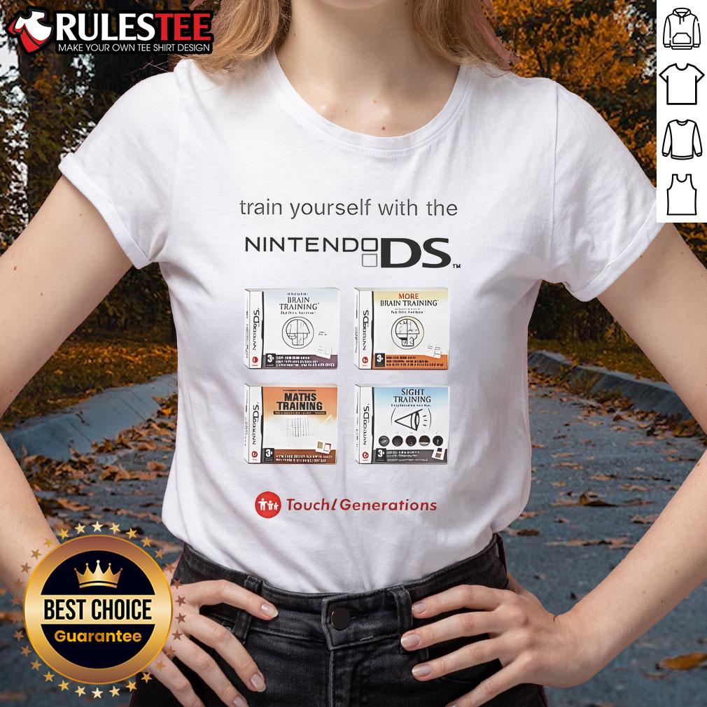 Good Train Yourself with the Nintendo DS Ladies Tee featuring a vibrant graphic and comfortable fit for gaming enthusiasts.
