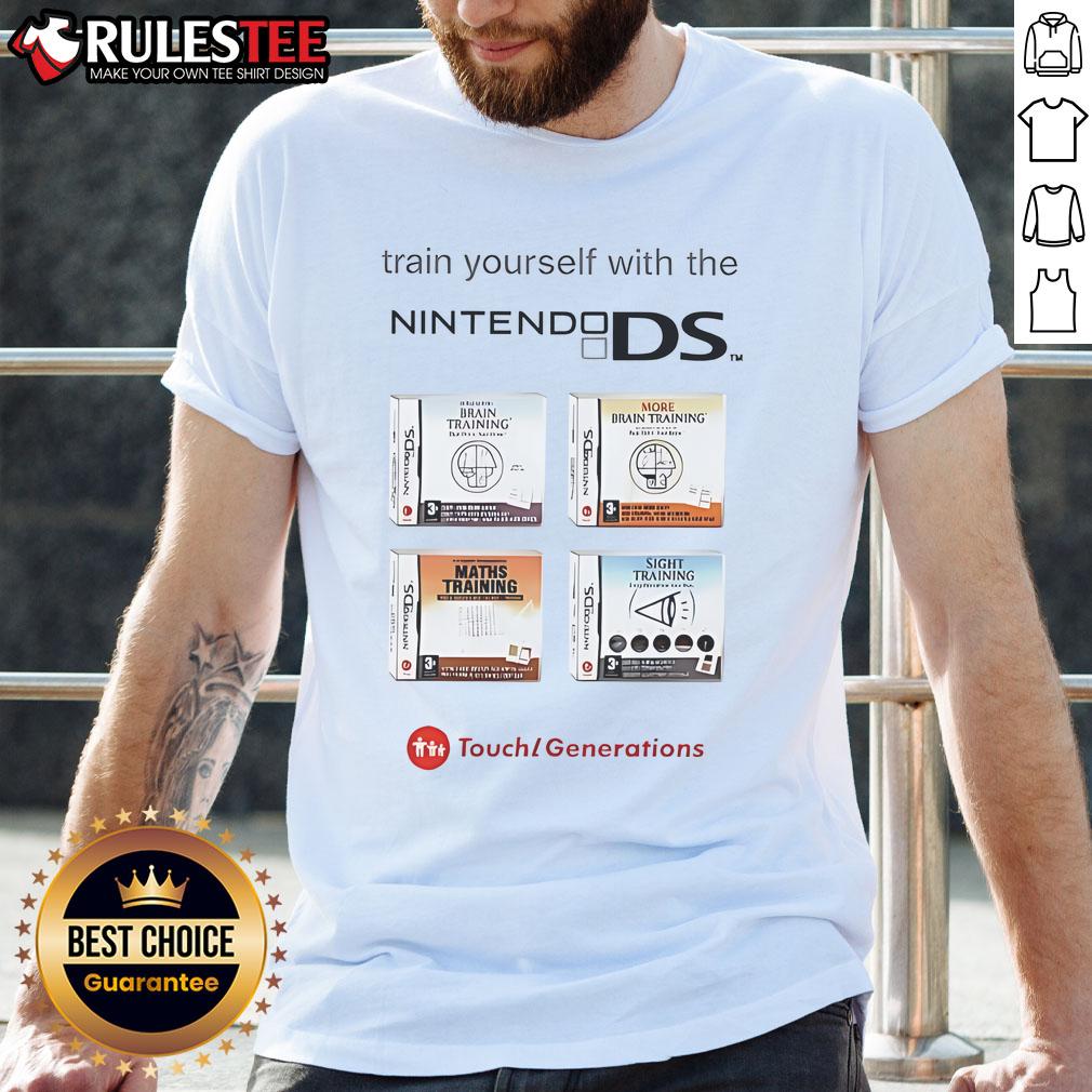 Good Train Yourself With The Nintendo DS T-Shirt featuring vibrant graphics and a playful design for gaming enthusiasts.