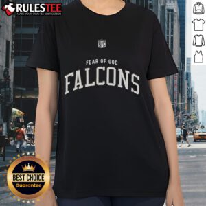 Stylish Nice Fear of God Atlanta Falcons ladies tee, perfect for fans showcasing team spirit and fashion.