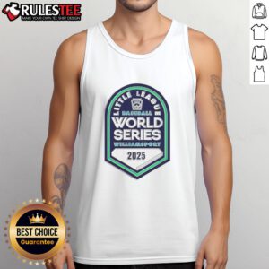 2025 Little League Baseball World Series Williamsport logo tank top showcasing vibrant colors and sporty design.