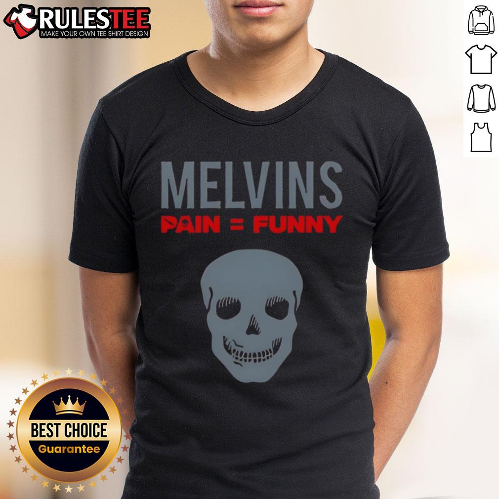 Nice Melvins Pain Funny Skull T-Shirt featuring a unique skull graphic, perfect for fans of edgy music merchandise.