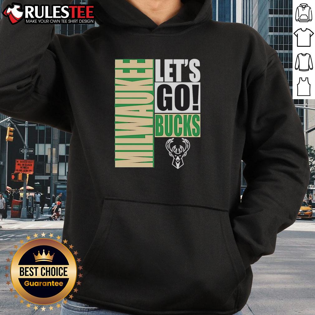 Stylish Nice Milwaukee Bucks Let's Go design hoodie in green and white, perfect for fans cheering on their team.