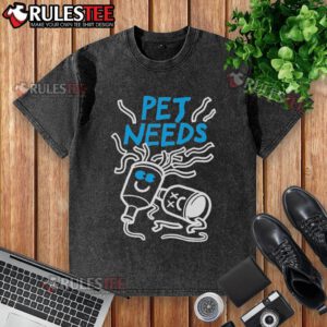 Alt Text: Cute pet wearing a party popper washed t-shirt, ready for a fun celebration and looking stylish.