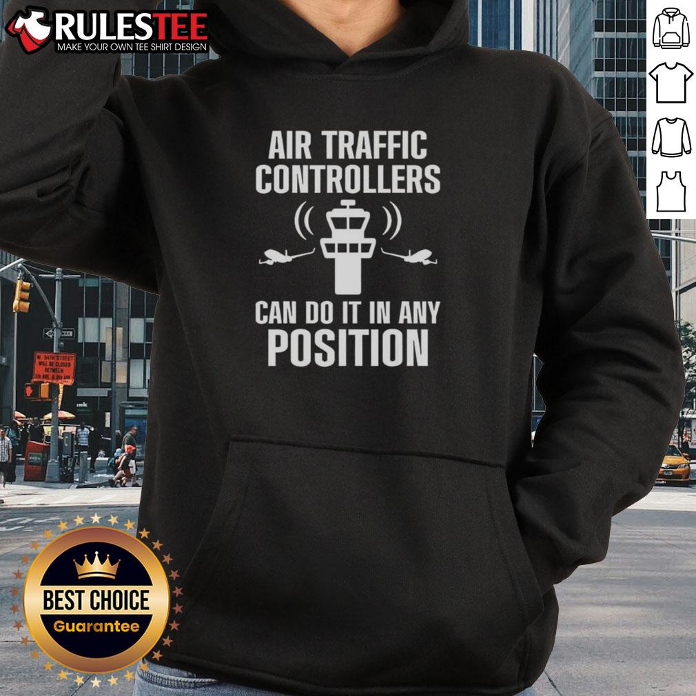 Official Air Traffic Controller hoodie featuring flight control design, perfect for aviation enthusiasts and professionals.