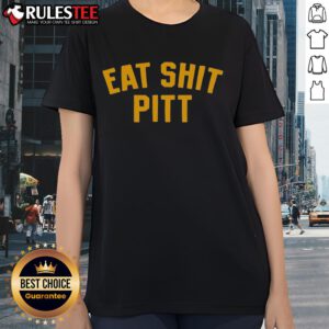 Official Eat Shit Pitt West Virginia Mountaineers Football ladies tee, perfect for fans showcasing team pride and spirit.