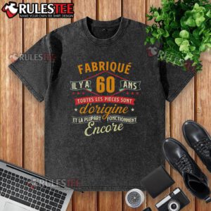Official 60th Anniversary Fabrique T-Shirt with humorous design celebrating 60 years of fun and nostalgia.