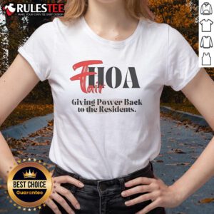 Official Fairhoa Giving Power Back to the Residents Ladies Tee featuring a stylish design for community empowerment.