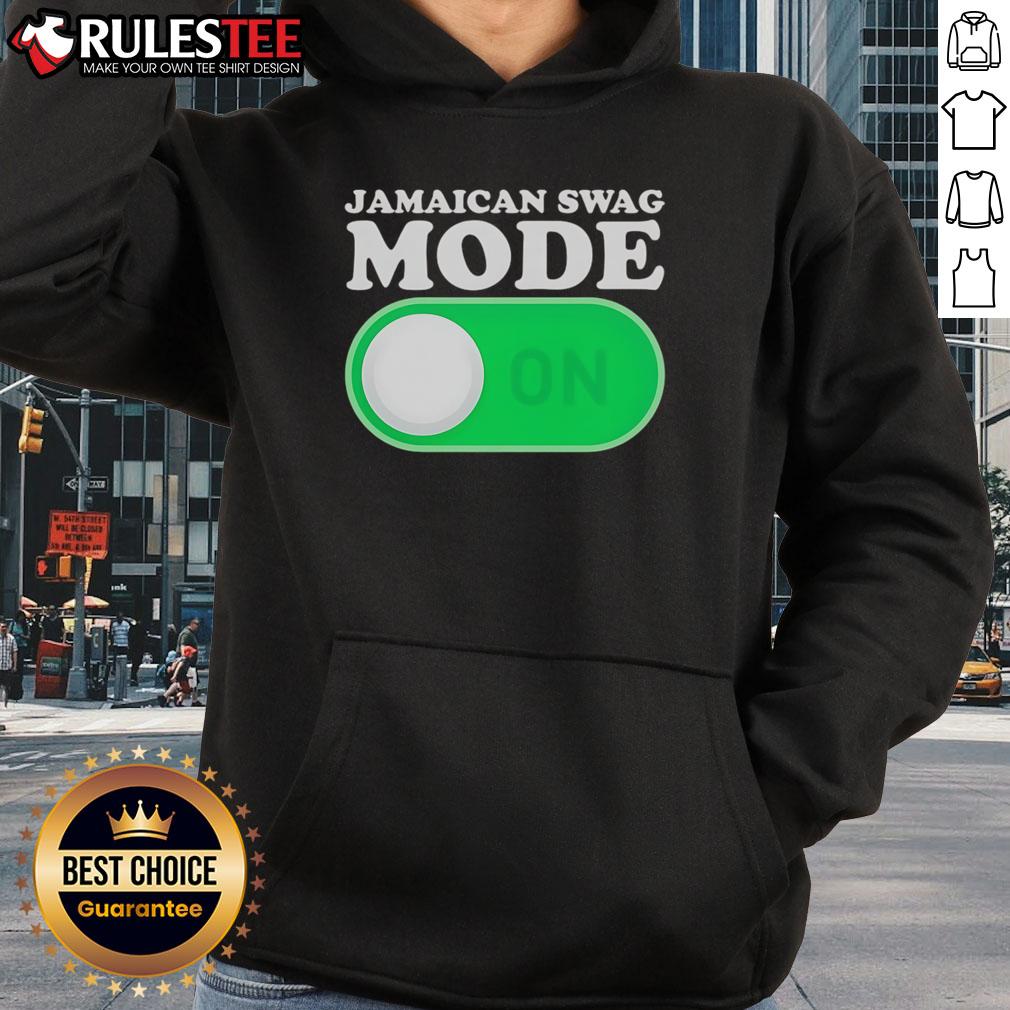 Alt Text: Official Jamaican Swag Mode On Hoodie featuring vibrant colors and a trendy design, perfect for casual wear.