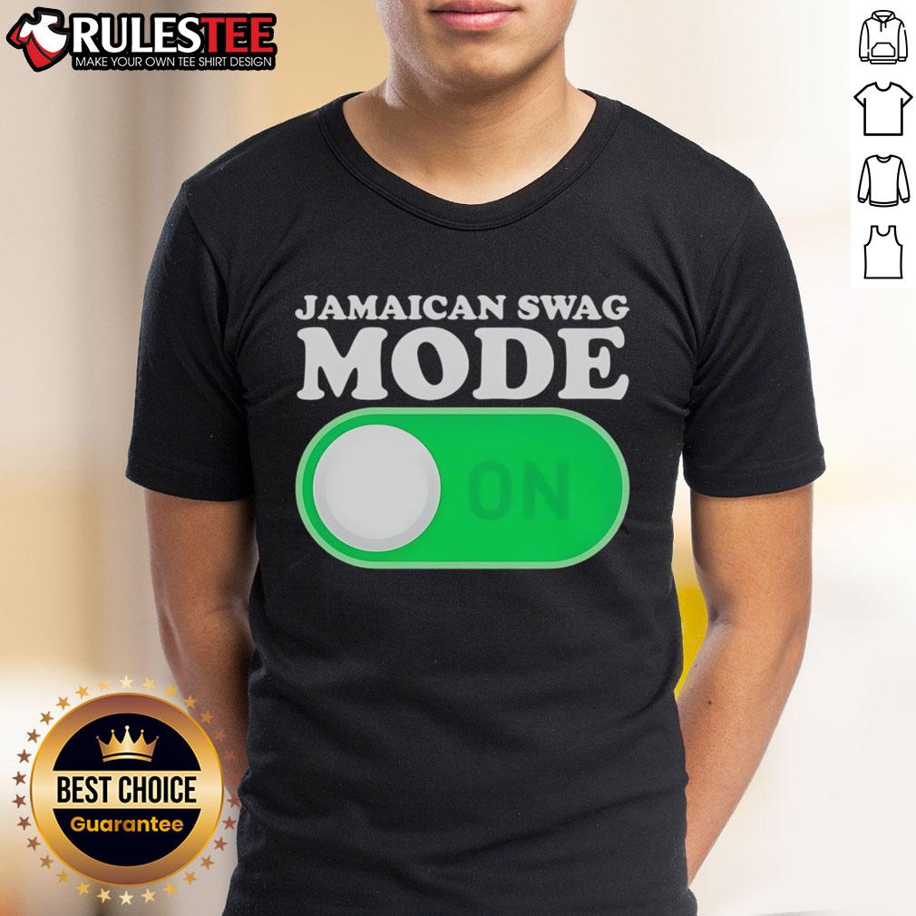 Official Jamaican Swag Mode On T-Shirt featuring vibrant colors and bold design, perfect for showcasing Jamaican pride.