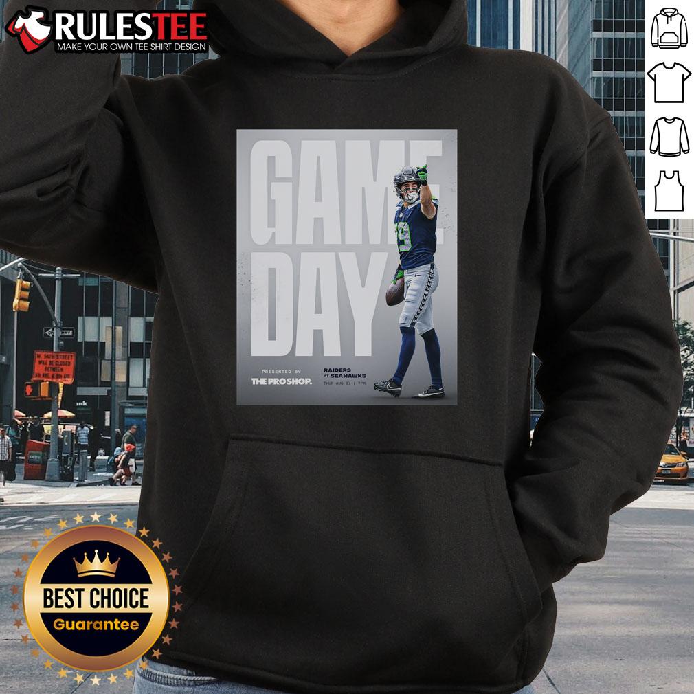 Official Las Vegas Raiders vs Seattle Seahawks hoodie for NFL preseason game day, featuring team logos and vibrant design.