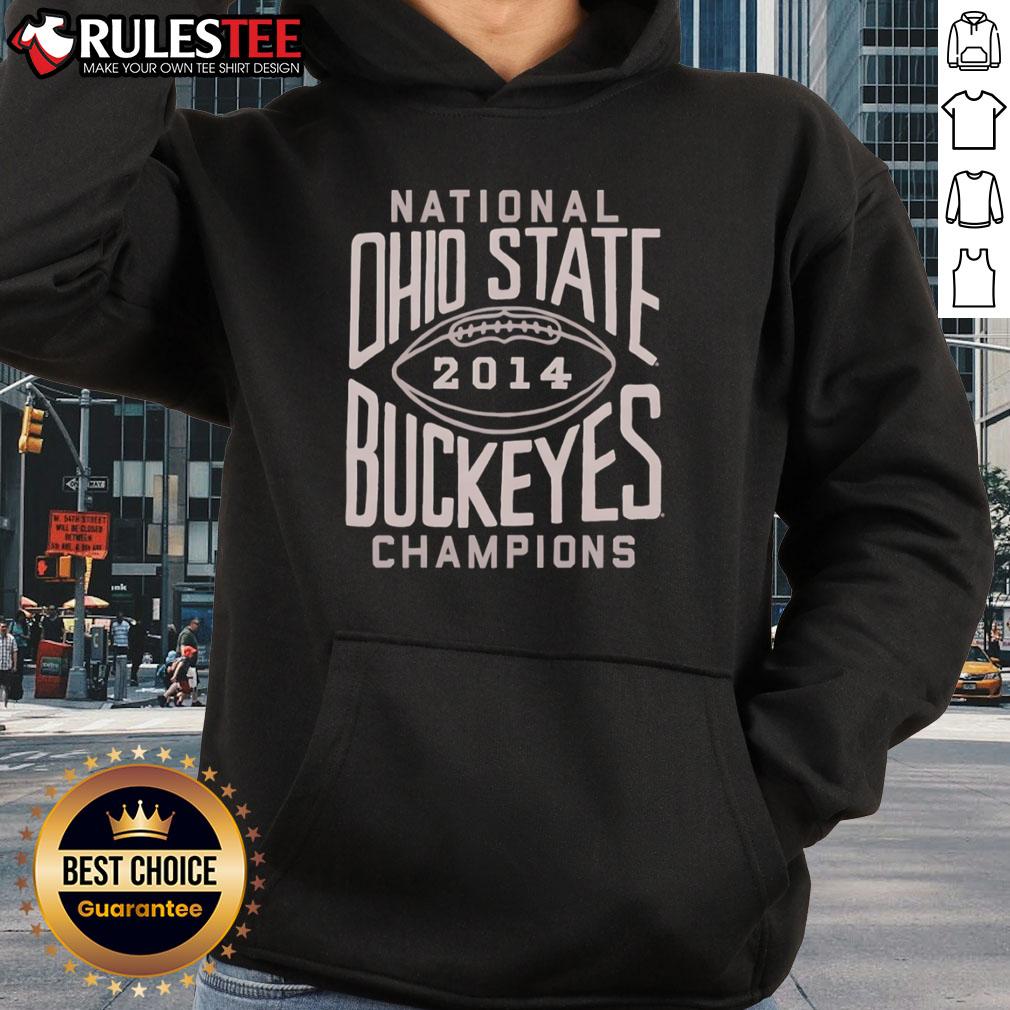 Official Ohio State Buckeyes National Champions 2014 Hoodie in scarlet, showcasing team pride and championship spirit.