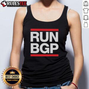 Official Run BGP Tank Top featuring a stylish design, perfect for workouts and casual wear, showcasing athletic fashion.