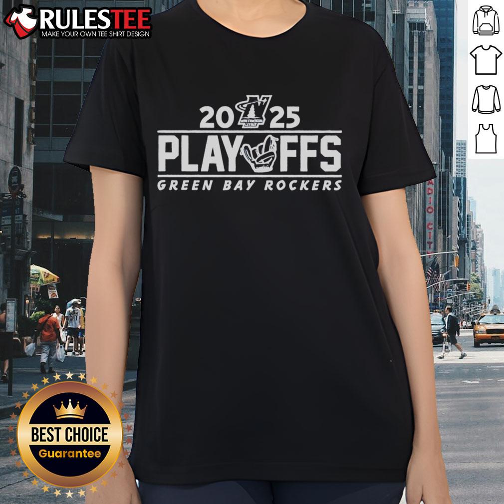 Premium 2025 Playoff Green Bay Rockers Ladies Tee in vibrant colors, perfect for fans and stylish game day attire.