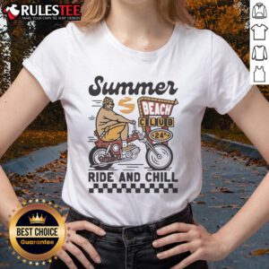 Premium Summer Beach Club vintage ladies tee for 24h ride and chill, featuring a trendy design perfect for summer outings.