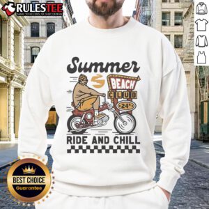 Premium Summer Beach Club vintage sweatshirt for 24h ride and chill, perfect for summer outings and casual wear.