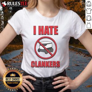 Top I Hate Clankers Ladies Tee in vibrant colors, showcasing a trendy design perfect for casual wear and statement style.