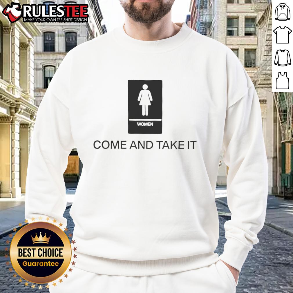 Alt Text: Nancy Mace wearing a Come And Take It sweatshirt, representing women's empowerment in Congress.
