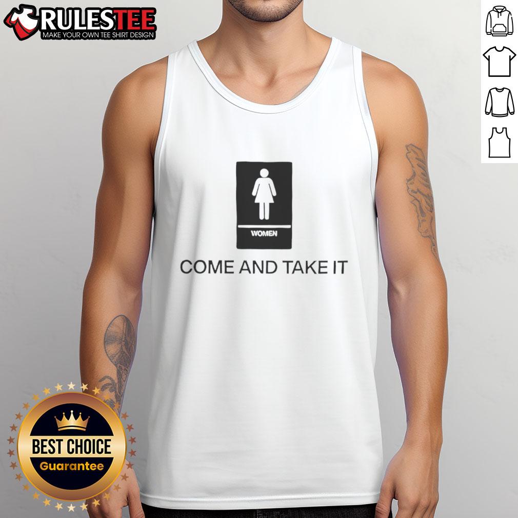 Top Nancy Mace wearing 'Come and Take It' tank top, showcasing her support for Second Amendment rights in Congress.