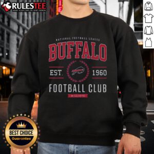 Alt Text: Cozy Awesome Buffalo Bills Football Club sweatshirt in team colors, perfect for game day and showing team spirit.