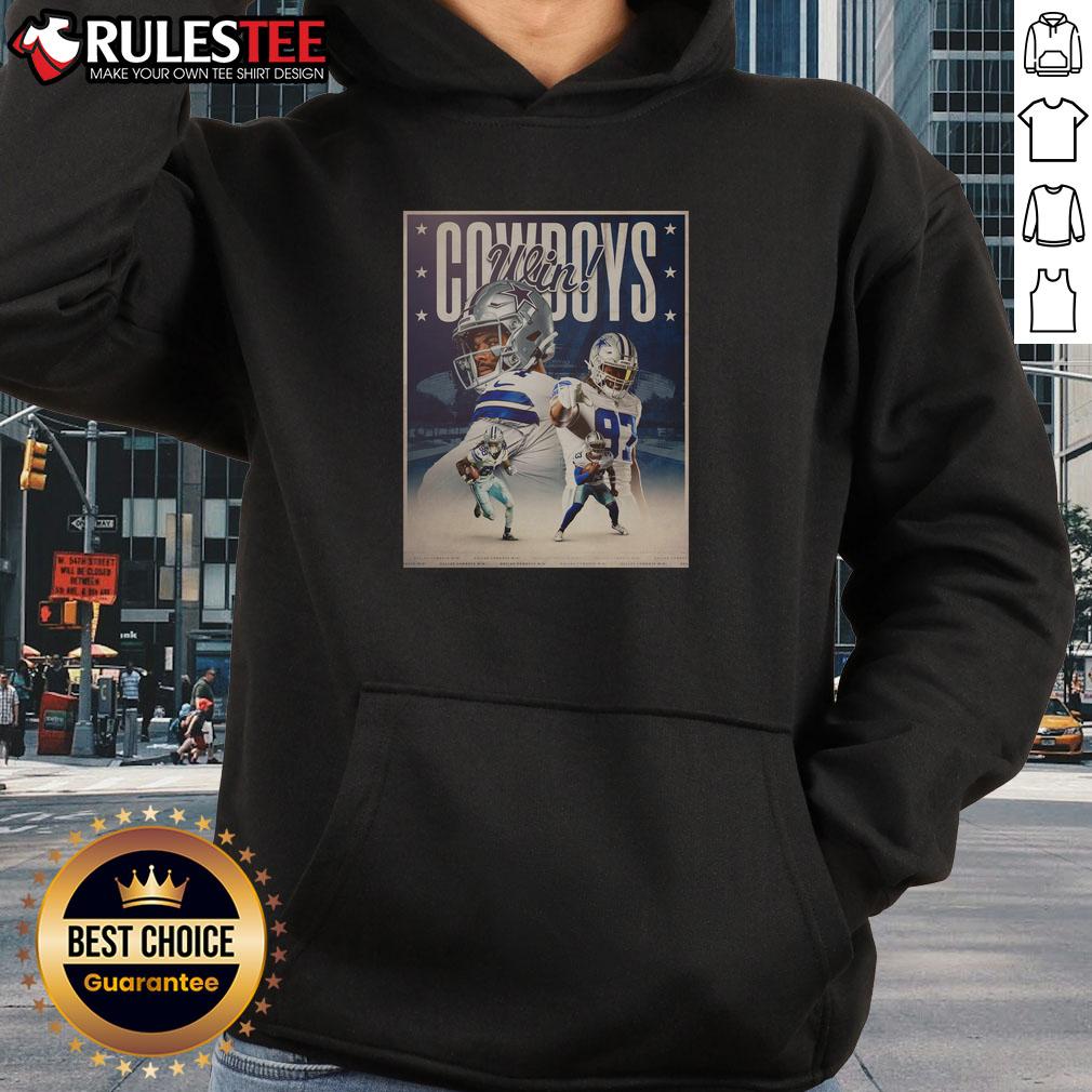 Awesome Dallas Cowboys Wins Week 2 NFL Hoodie in blue and white, showcasing team pride and style for fans.
