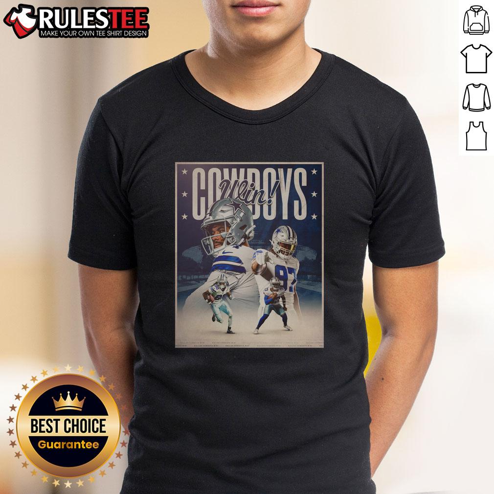 Awesome Dallas Cowboys Wins Week 2 NFL T-Shirt featuring vibrant graphics and team colors celebrating a victory.