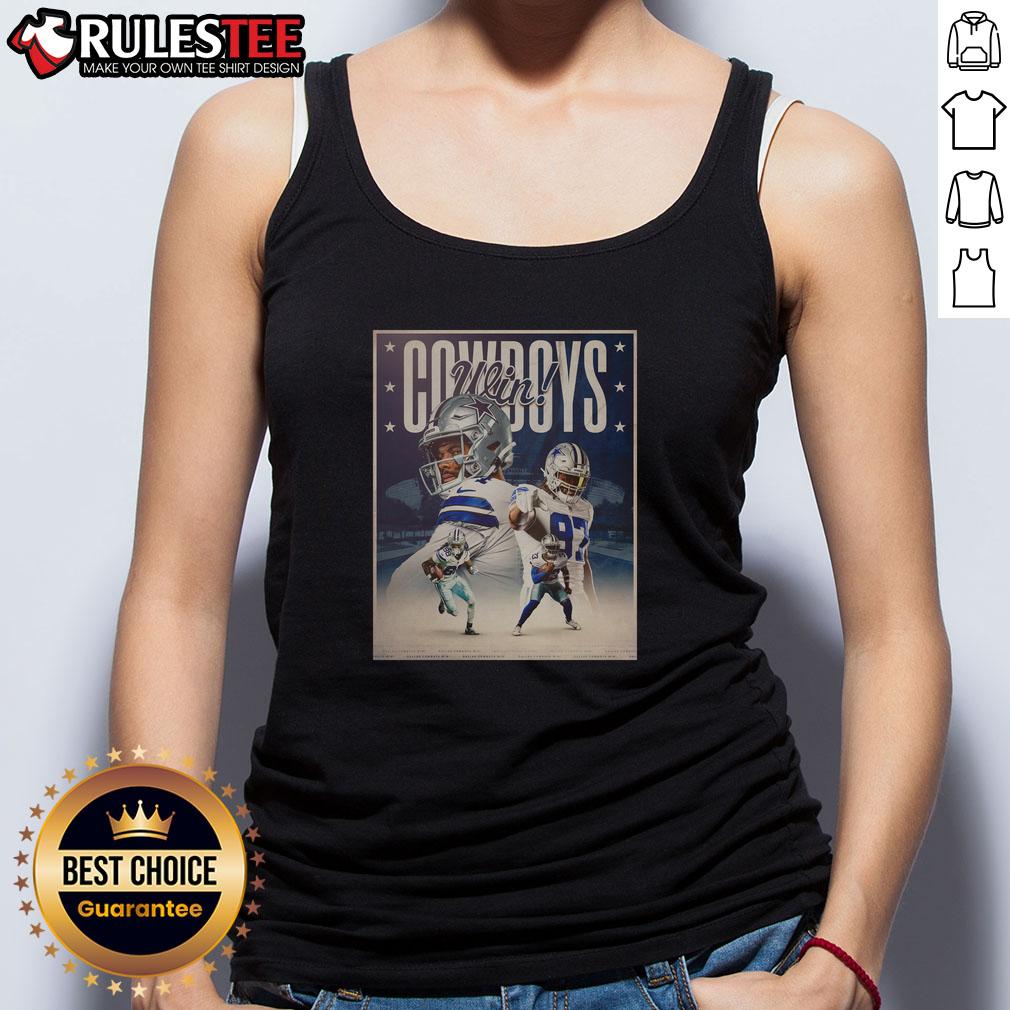 Awesome Dallas Cowboys Wins Week 2 NFL tank top featuring team colors and logo, perfect for fans celebrating victories.