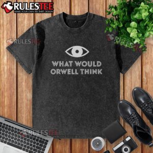 Awesome Elon Musk t-shirt featuring Orwell-inspired design, perfect for fans of tech and literature. Shop now!