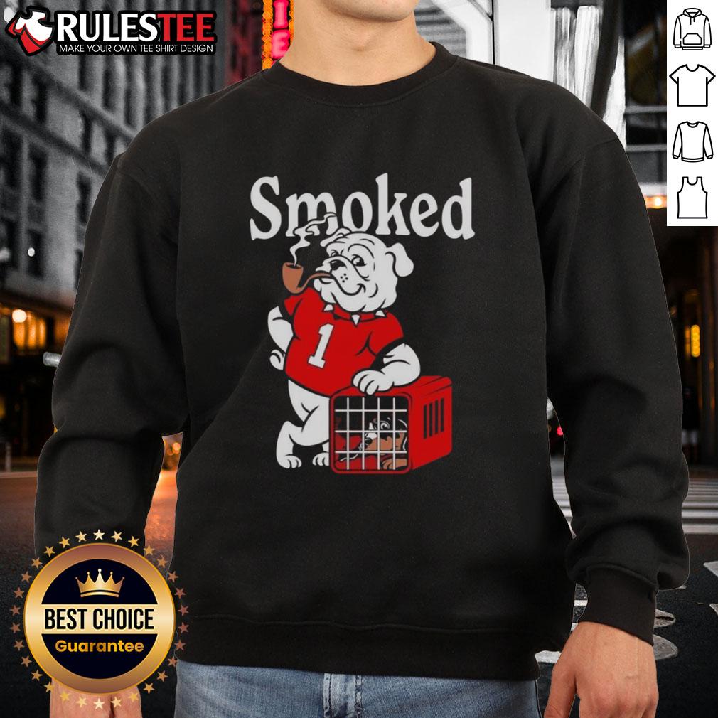 Awesome Georgia Bulldogs vs Tennessee Volunteers smoked sweatshirt showcasing team spirit and style for fans.