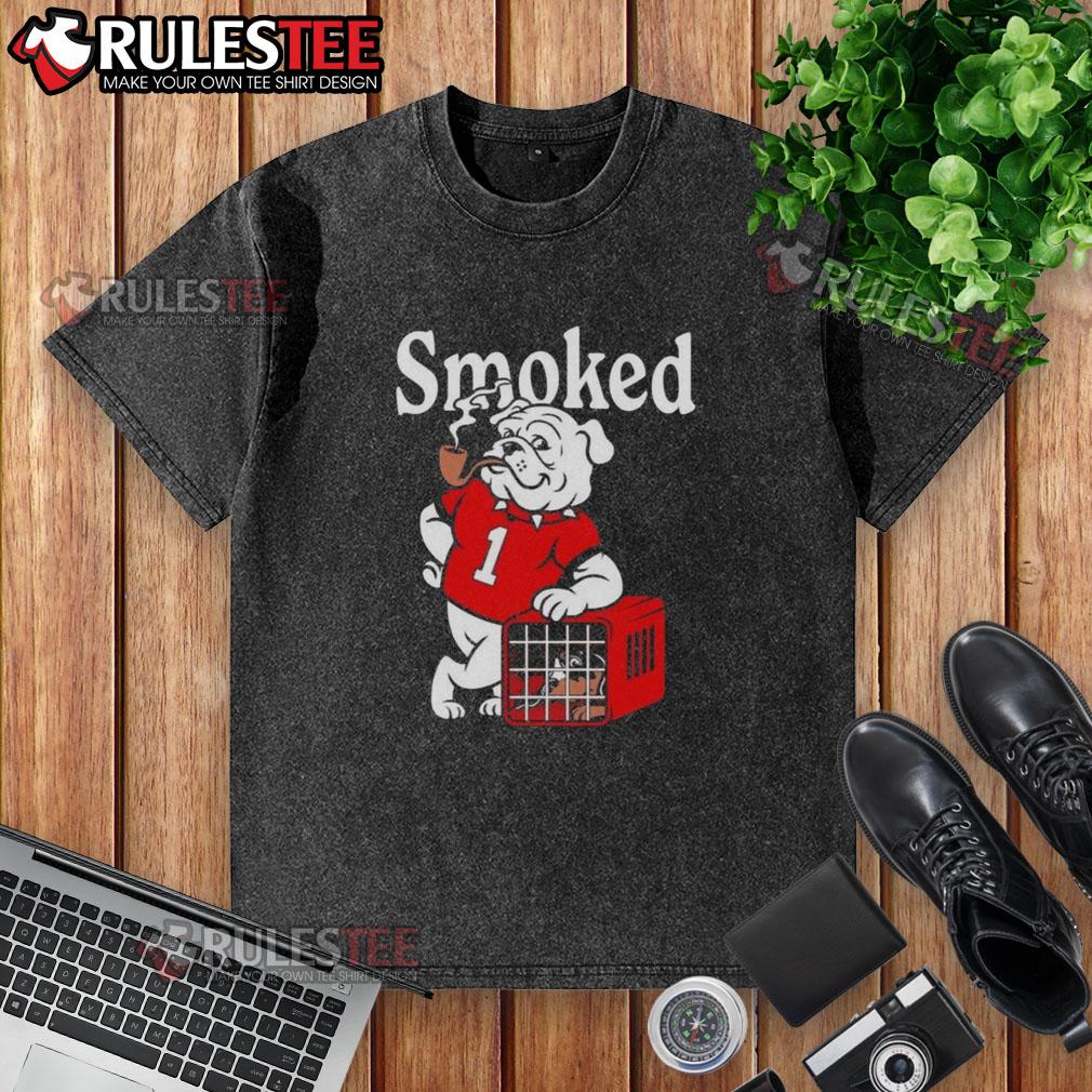 Awesome Georgia Bulldogs vs Tennessee Volunteers smoked washed t-shirt featuring team logos and stylish design.