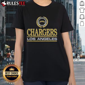 Awesome Los Angeles Chargers crest ladies tee, featuring a stylish design perfect for Chargers fans and game day attire.
