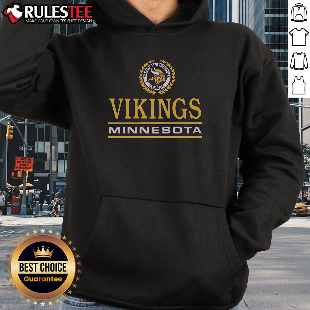 Awesome Minnesota Vikings Crest Hoodie featuring bold team logo, perfect for fans and winter wear.
