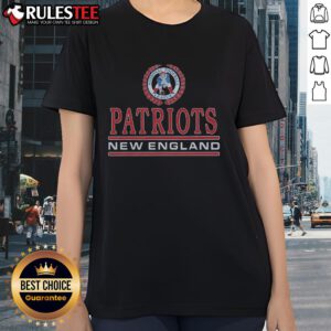 Awesome New England Patriots Crest Ladies Tee featuring the team logo on a stylish womens shirt.