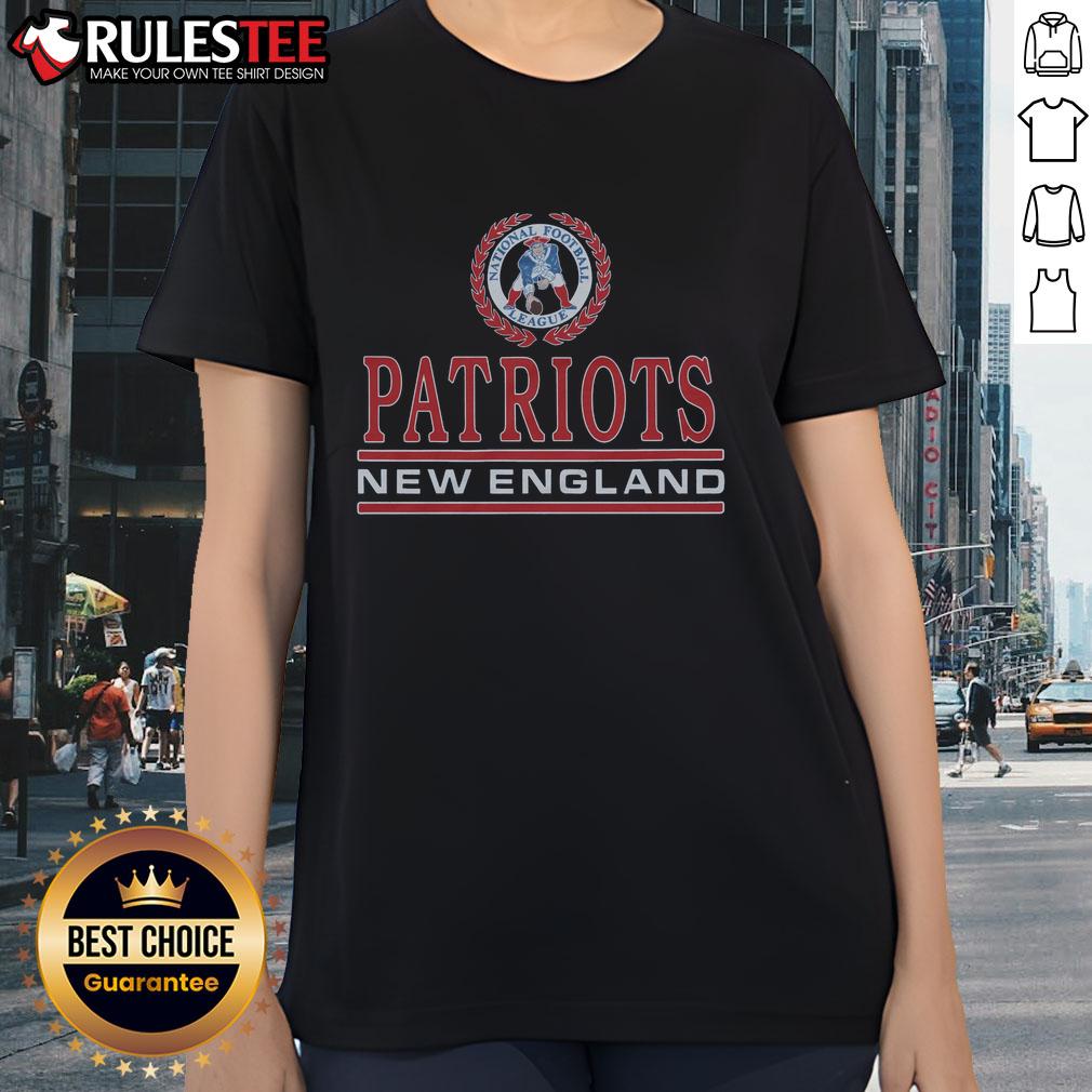 Awesome New England Patriots Crest Ladies Tee featuring the team logo on a stylish womens shirt.
