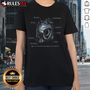 Alt Text: Awesome Rotary Engine Diagram on a stylish ladies tee, showcasing an eccentric design and intricate details.