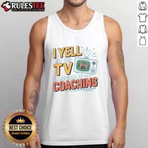 Funny football season yell at the TV and call it coaching suede cloud jersey tank top for passionate fans.