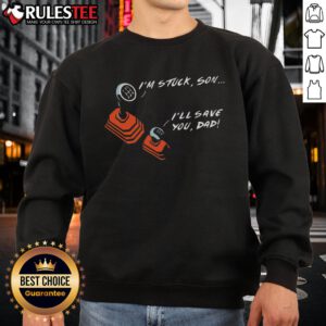 Funny manual transmission dad and son gear sweatshirt featuring a playful design perfect for car enthusiasts and family bonding.