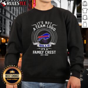 Alt Text: Good Buffalo Bills NFL sweatshirt featuring a family crest design, established 1968, perfect for fans.