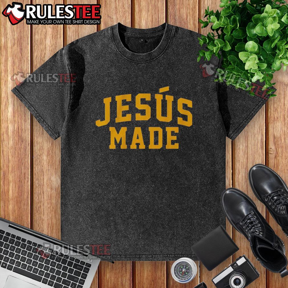 Good Jesus Made Milwaukee Baseball washed t-shirt featuring a vintage design, perfect for sports fans and casual wear.