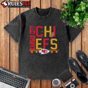 Good Kansas City Chiefs Design Box Washed T-Shirt featuring vibrant team colors and a stylish, relaxed fit.