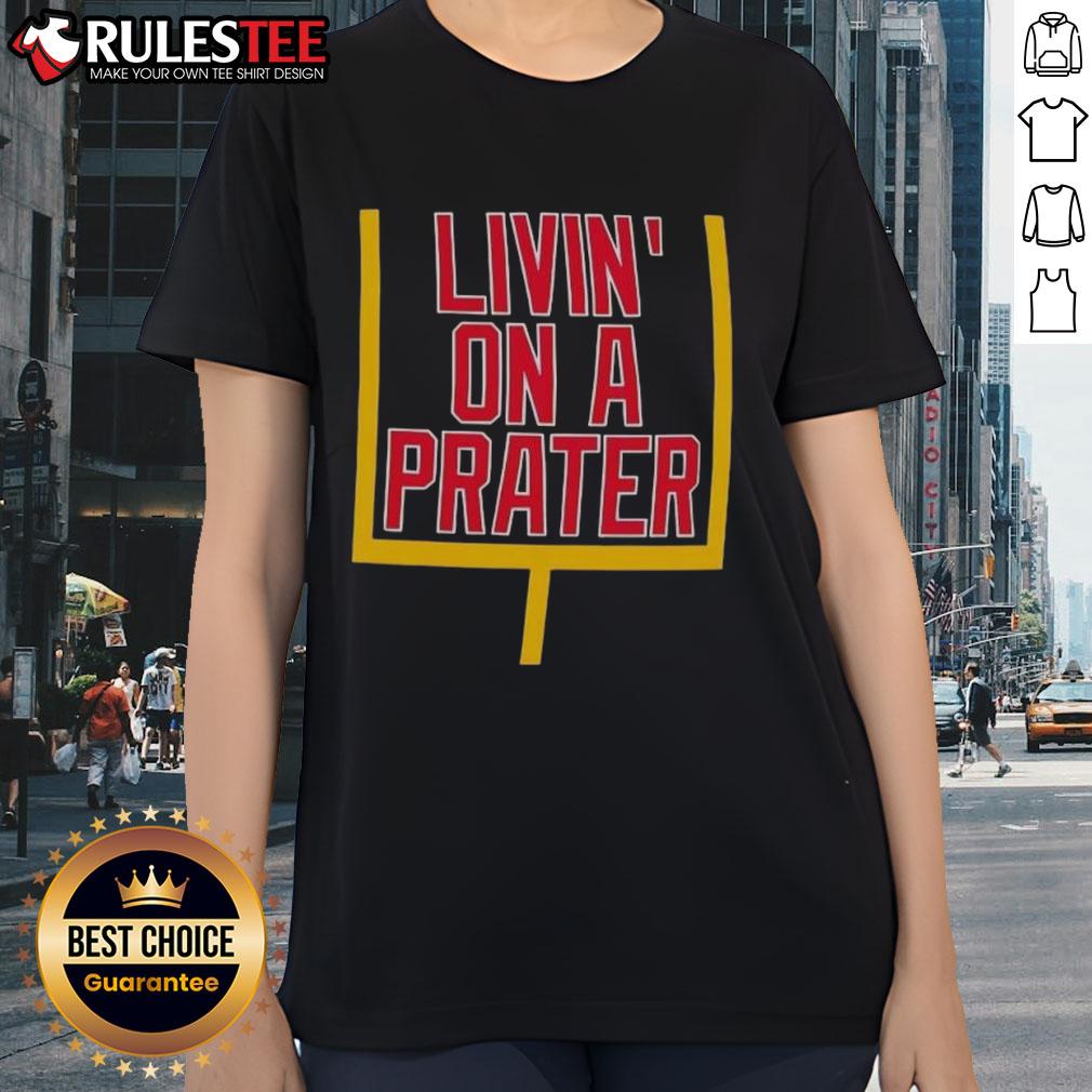 Good Livin' on a Prater Buffalo Bills ladies tee featuring a stylish design perfect for female fans of the team.